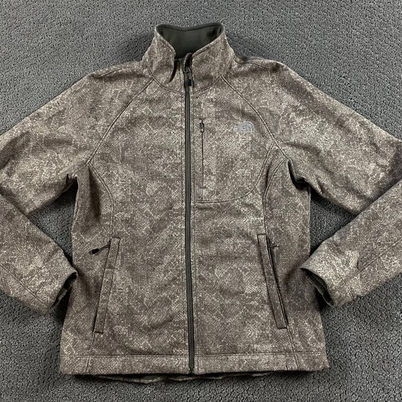 The North Face Apex Bionic Soft Shell Jacket Women's Medium Brown Herringbone - Picture 1 of 14